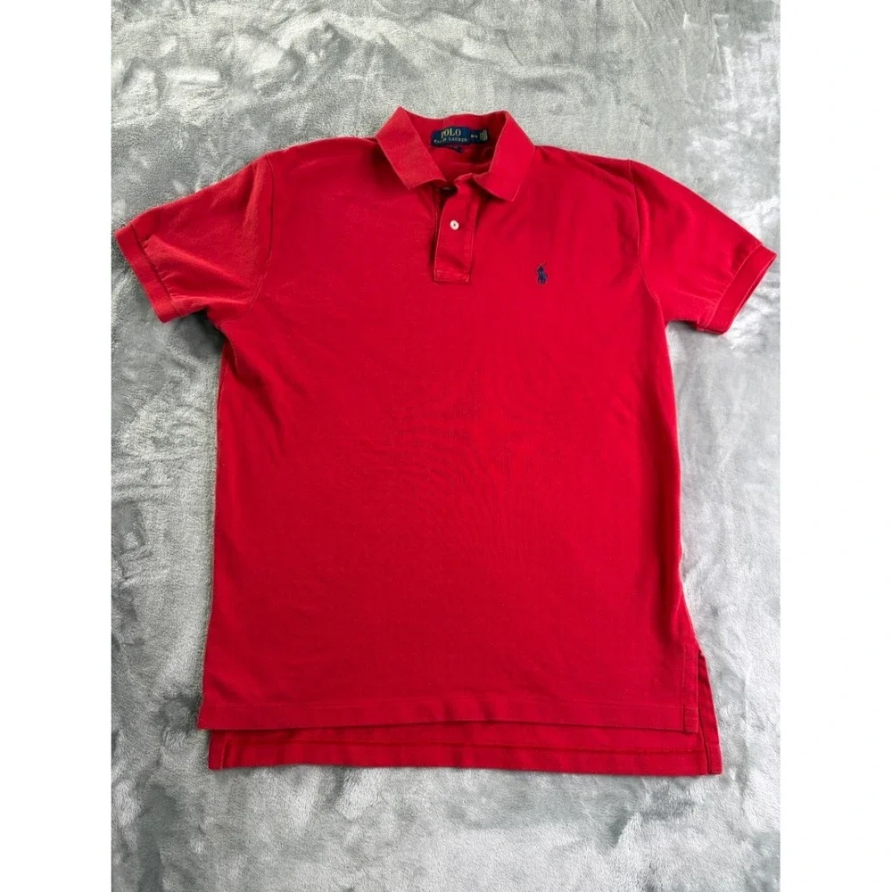 Polo Ralph Lauren Classic Fit Shirt Men's Size M Red Cotton Short Sleeve
